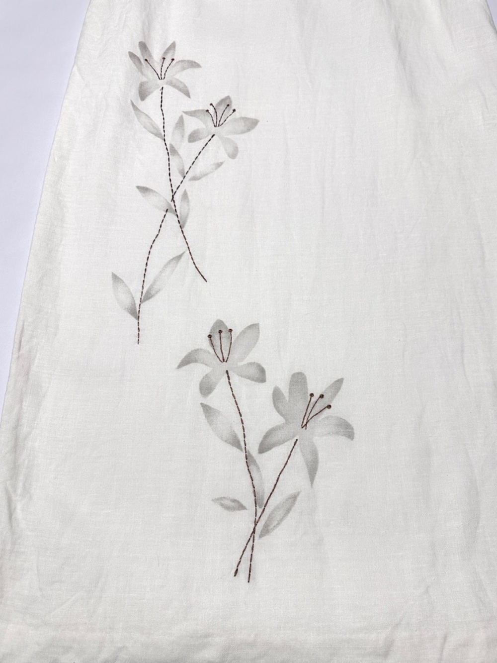 Norton McNaughton XL Linen Sleeveless Maxi Tie Waist House Dress Lily Summer - Picture 6 of 12